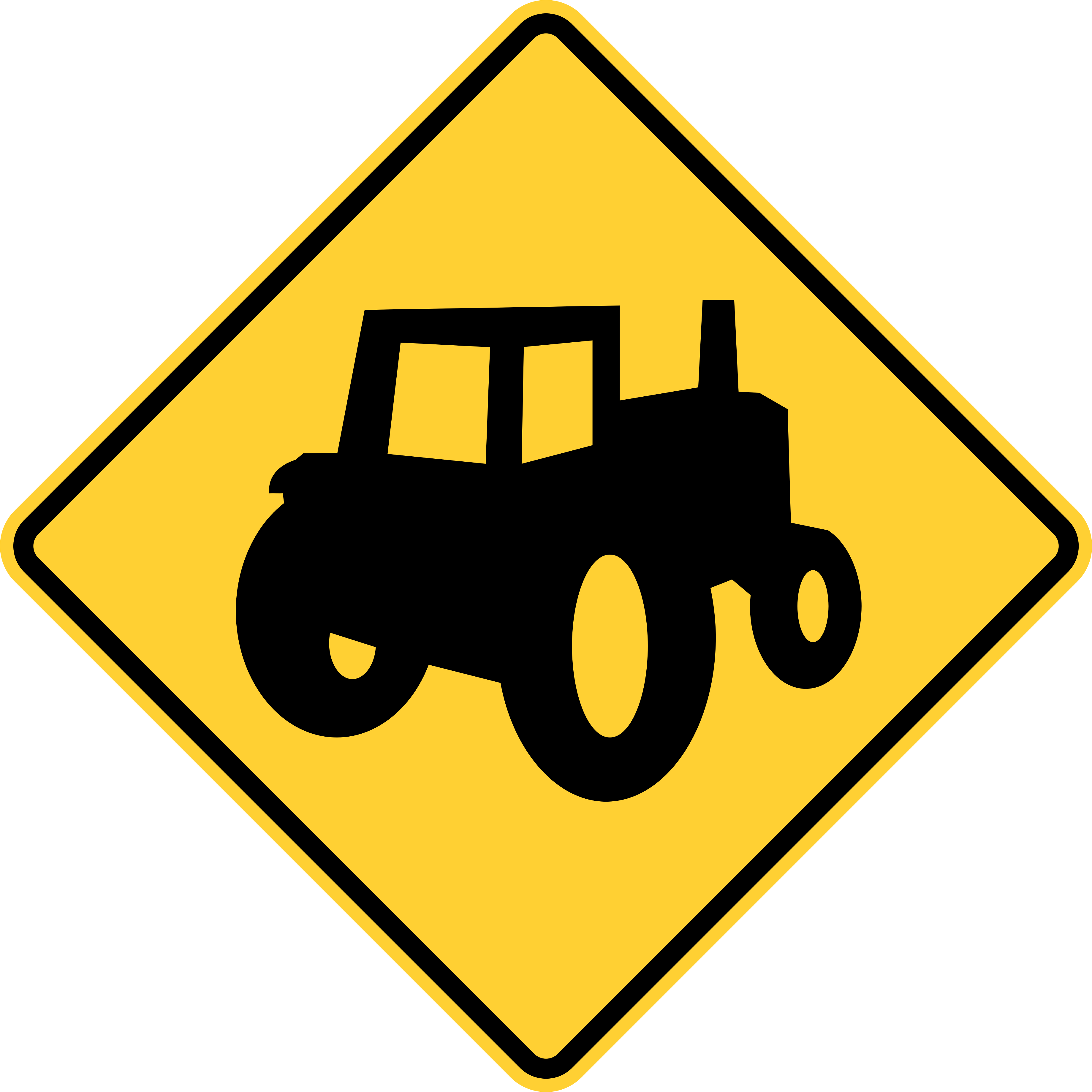 File - Mutcd W11-5a - Svg Clipart (3678x3678), Png Download