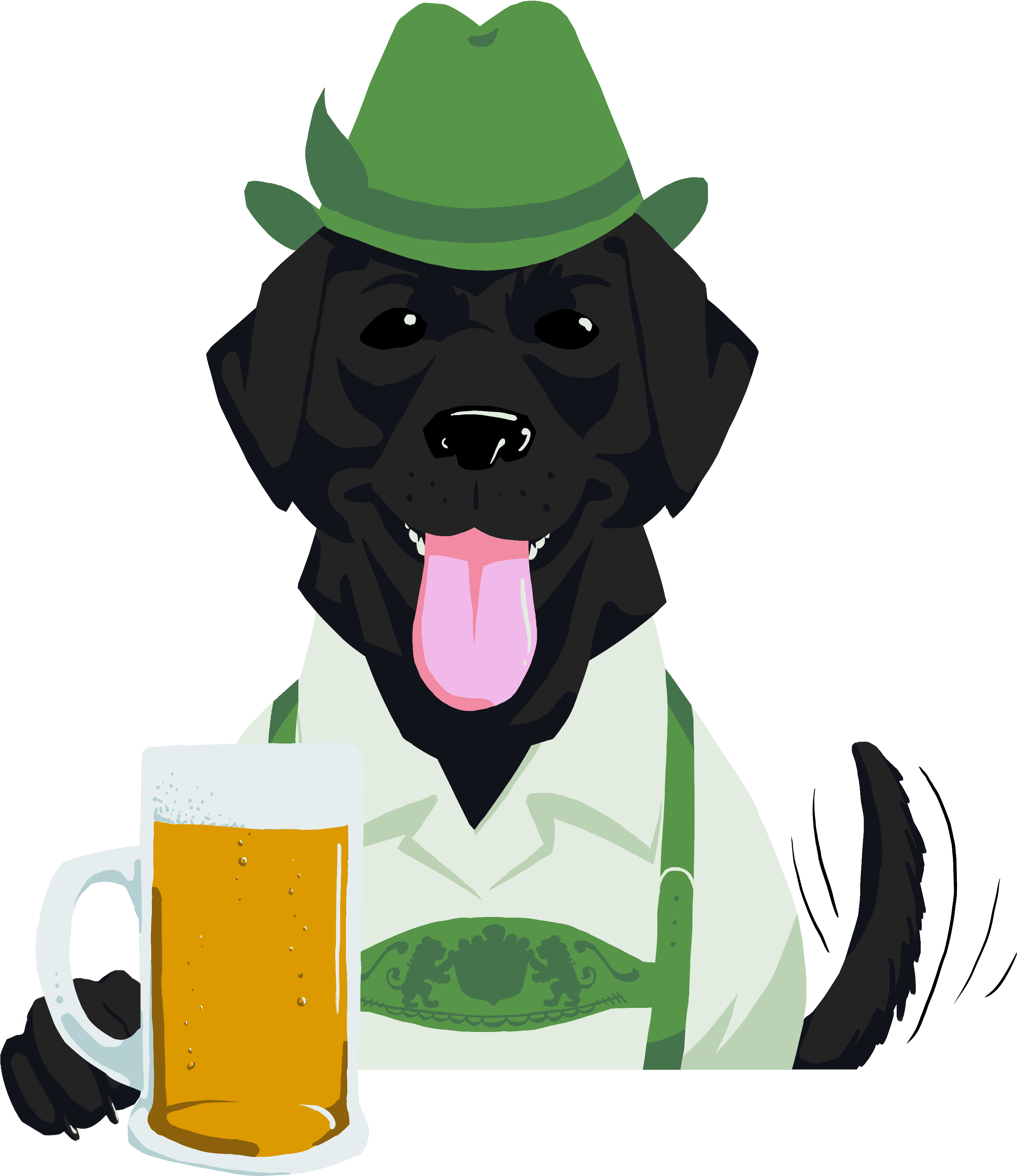 Dog-tober Beer Fest & Brat Party Clipart (2983x3488), Png Download
