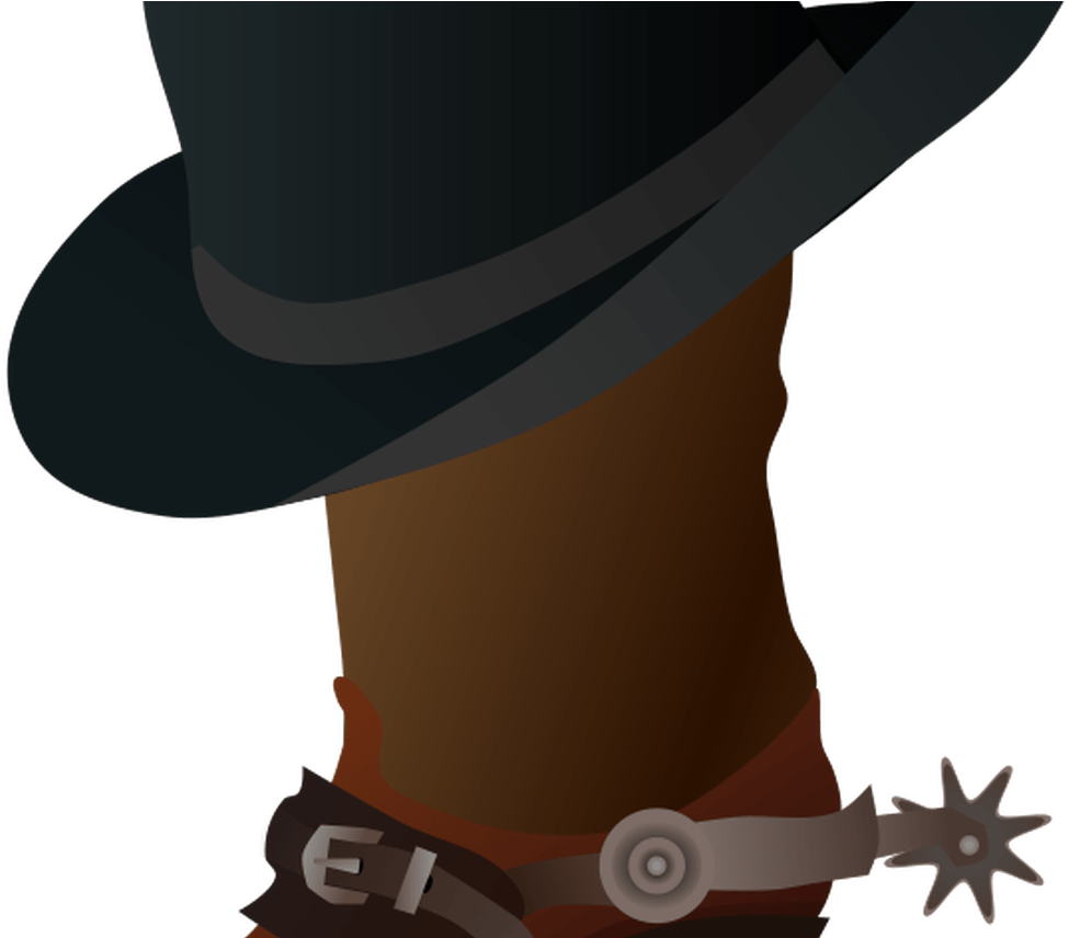 Cowboy Boot And Hat By Gnokii Boot, Boots, Clip Art, - Png Download (1368x855), Png Download