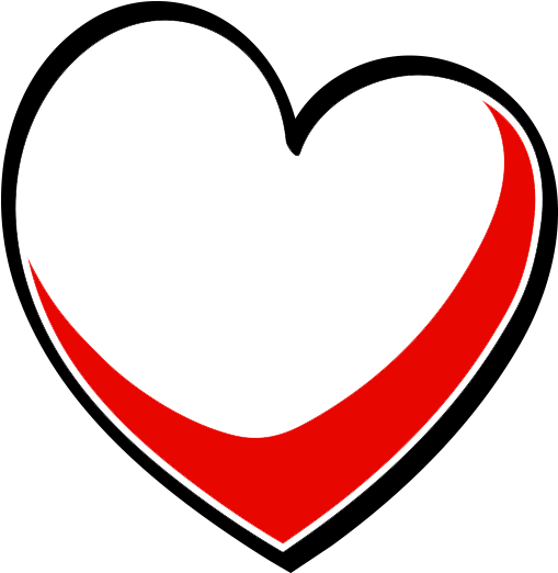 Outline Heart Png Clipart Transparent (1000x824), Png Download