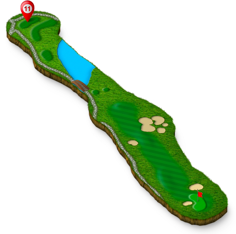 Both The Tee Shot And The Second Shot To The Green Clipart (819x817), Png Download