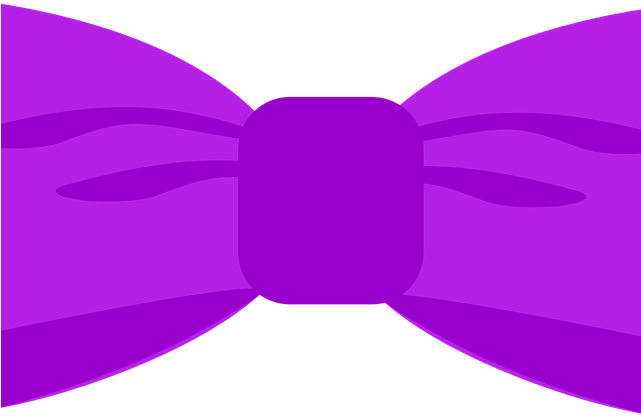 Violet Clipart Purple Bow - Png Download (640x480), Png Download