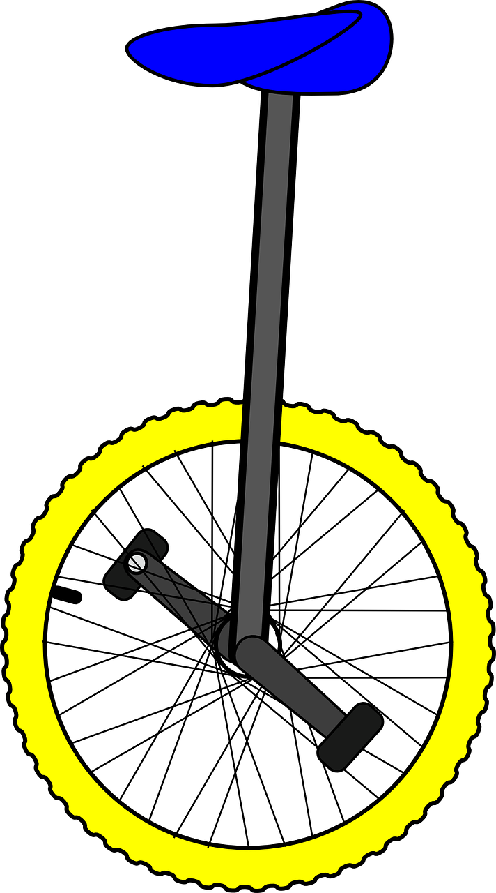 Unicycle Bike Wheel Clipart (712x1280), Png Download