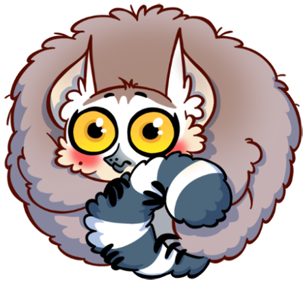Tailor The Lemur Clipart (618x618), Png Download