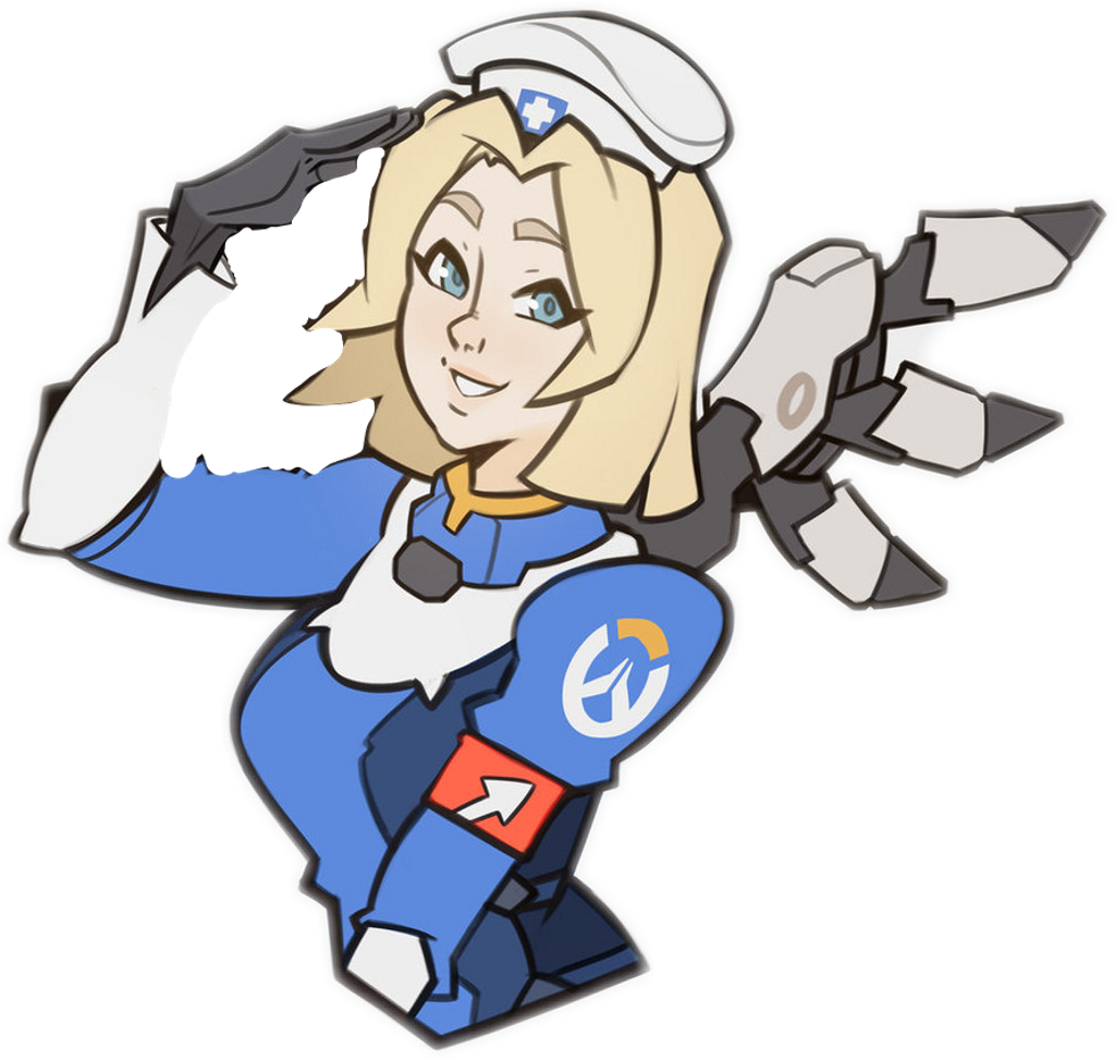 The Doctor Is In Overwatch Mercyoverwatch Freetoedit Clipart (1024x973), Png Download