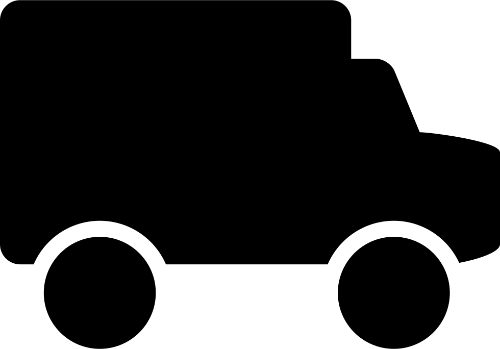 Small Truck Black Side View Silhouette Comments Clipart (980x684), Png Download