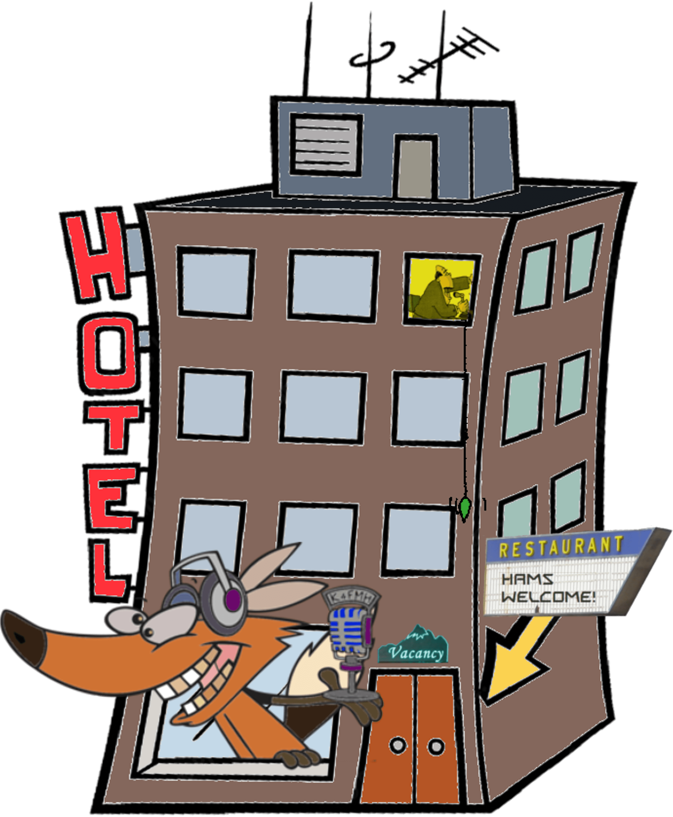 Fox Mike Hotel Clipart (2400x3121), Png Download
