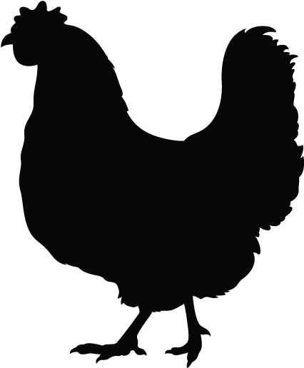 Simple Rooster Silhouette Clipart (612x792), Png Download