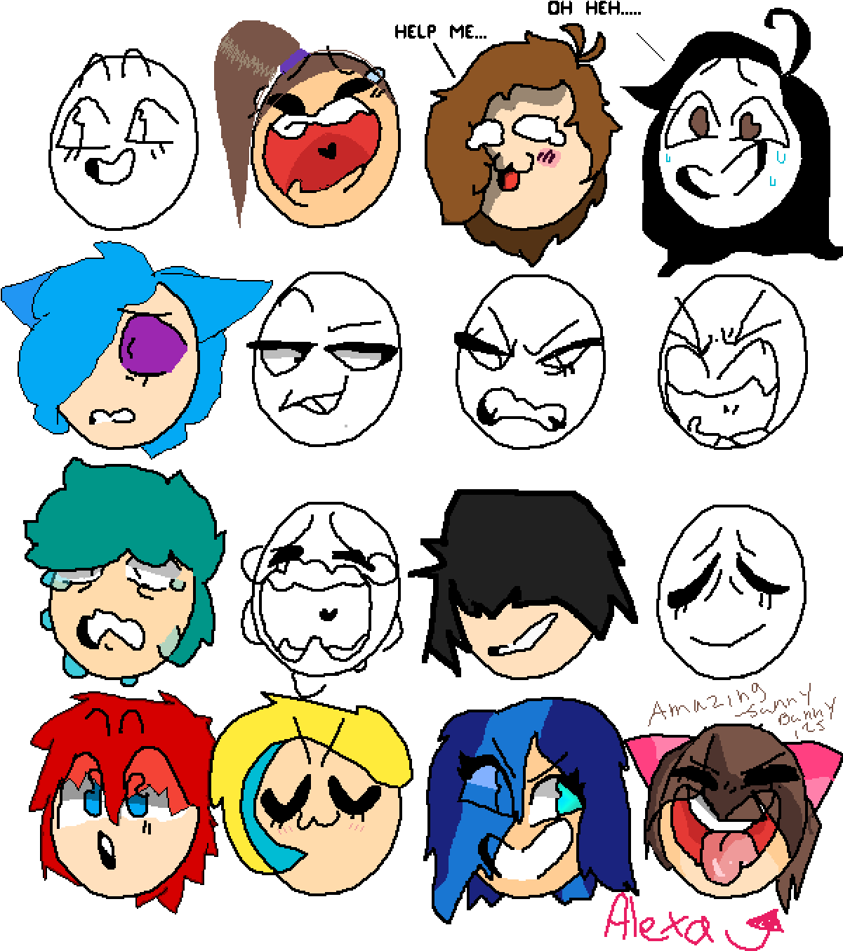 Collab I Have Brown Hair And I'm Laugh Crying Clipart (1200x1400), Png Download