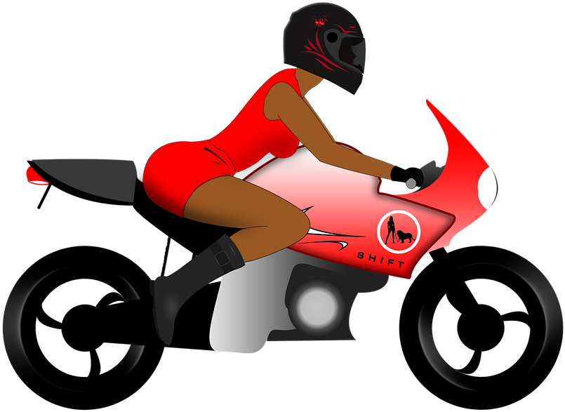 Drawn Biker Superbike Clipart (960x640), Png Download