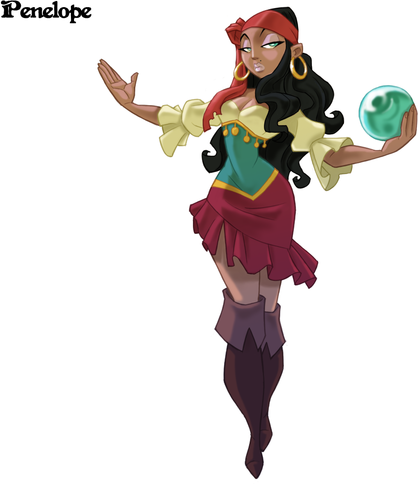 Penelope Is A Princess From Moloko In The Caribbean Clipart (1000x1000), Png Download