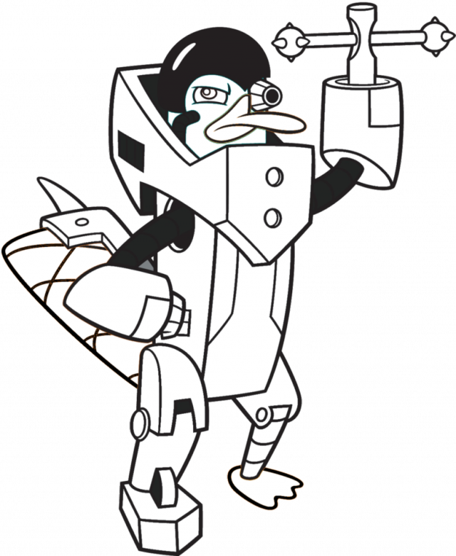 Perry The Platypus Coloring Page Coloring Pages Amp Clipart (640x779), Png Download