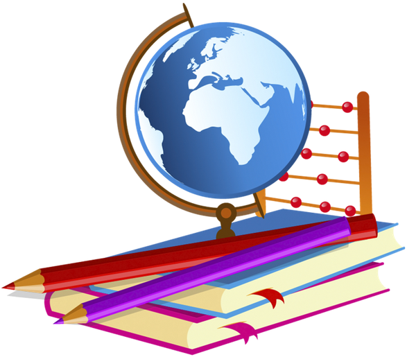 Глобус, Цветные Карандаши, Книга Clipart (600x514), Png Download