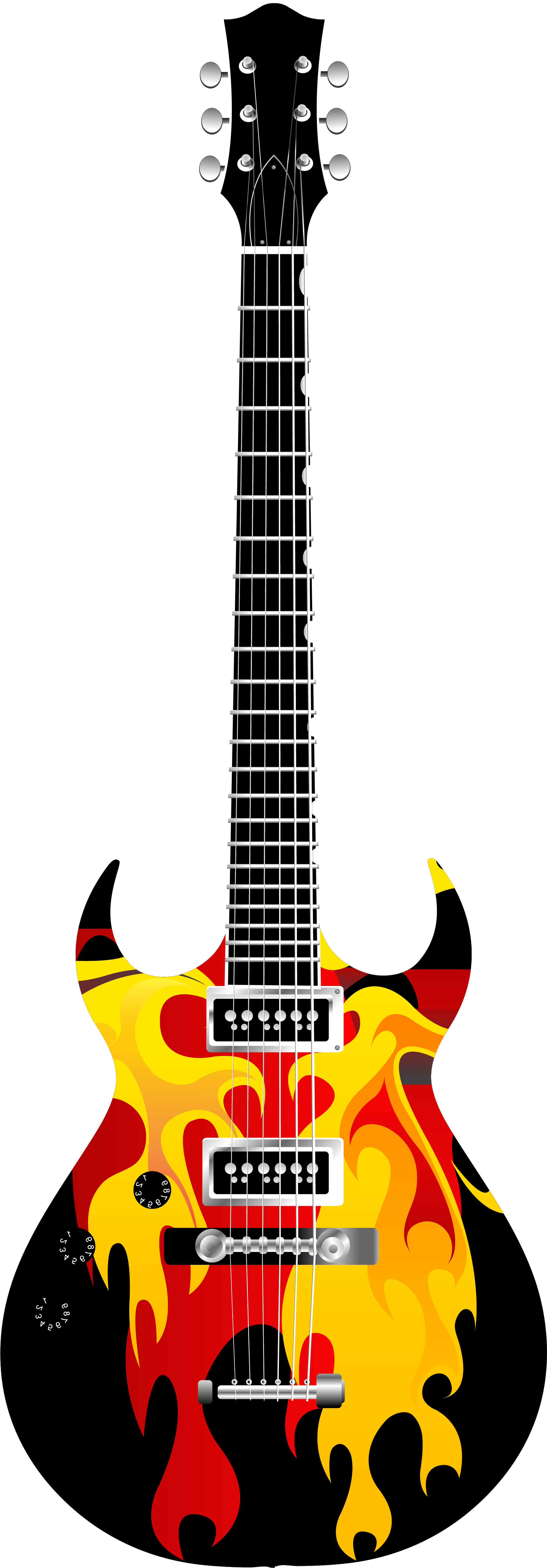 Clipart Of L, Guitar And Guitar On - Png Download (2293x6168), Png Download