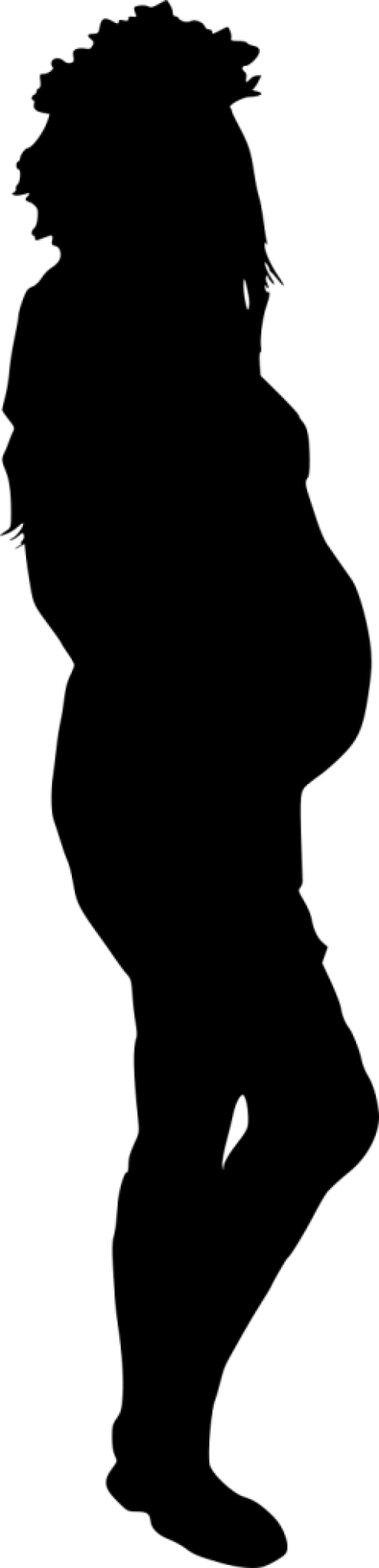 Free Png Pregnant Woman Silhouette Png Clipart (480x1982), Png Download