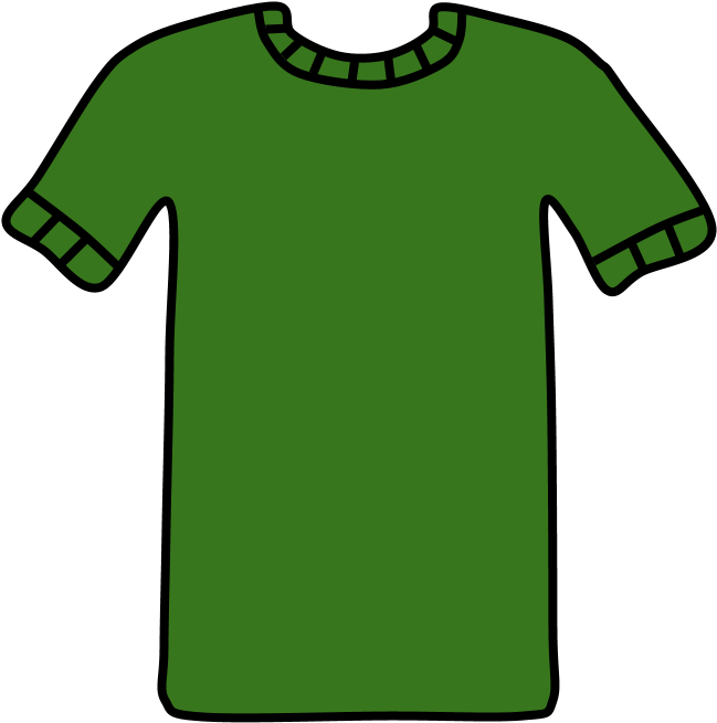 T-shirt, Collar And Sleeve Striped Detail, Green, Clipart (816x1056), Png Download