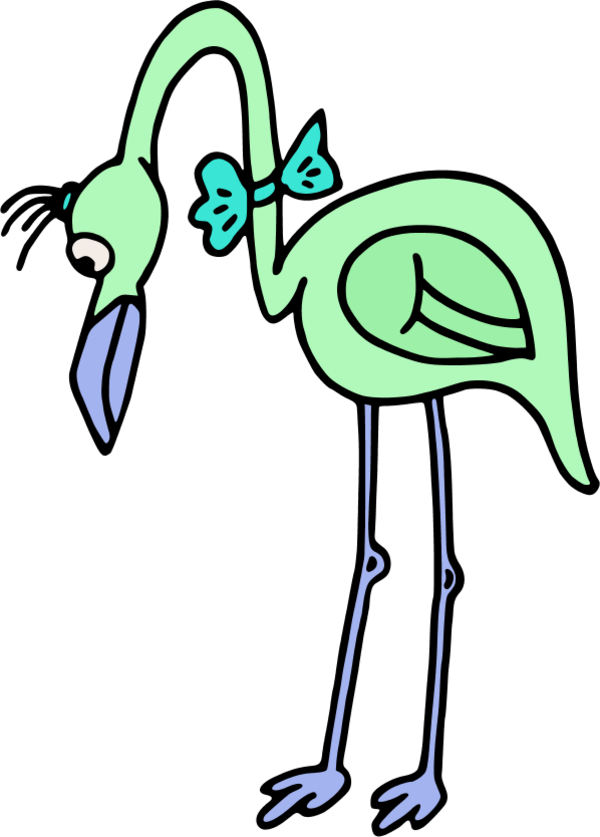 Flamingo Cartoon Clip Art - Png Download (600x837), Png Download