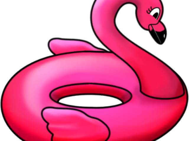 Flamingo Clipart Swimming - Png Download (640x480), Png Download