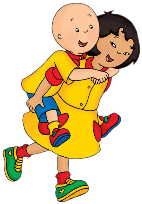 Free Png Download Caillou On Sarah's Back Clipart Png Transparent Png (480x690), Png Download