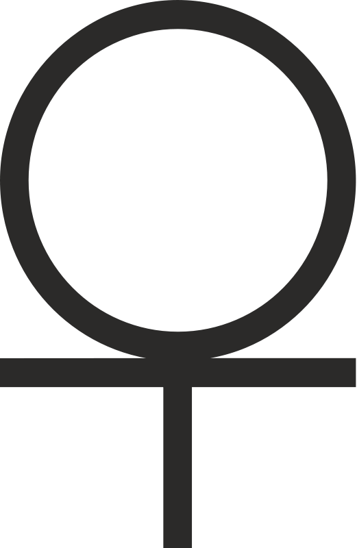 Ankh Cross 3/4 Below Circle Free Vector Clipart (521x800), Png Download