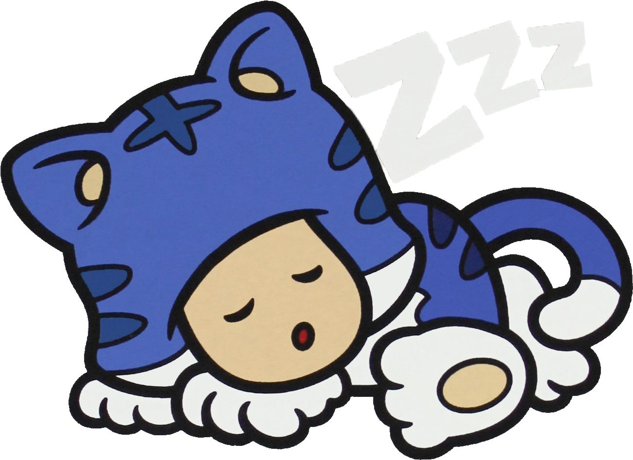 Cat Toad Sleeping Clipart (1309x947), Png Download