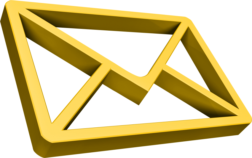 Free Png Download Email Icons Gold Png Images Background Clipart (850x531), Png Download