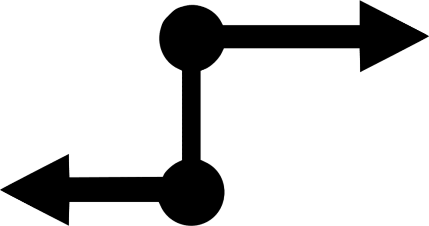 Free Png Download Cursor Pointer Movement Arrow Way Clipart (850x448), Png Download