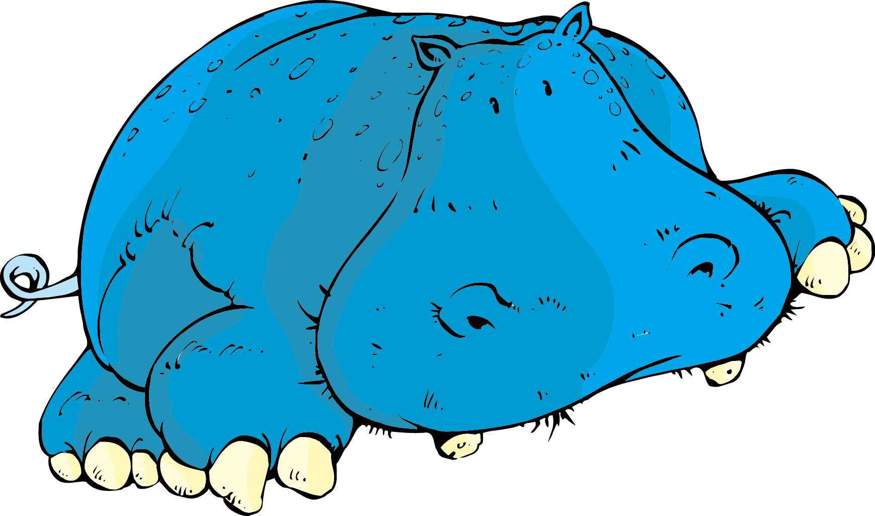 Hippopotamus Clipart Blue Hippo - Png Download - Full Size Clipart ...