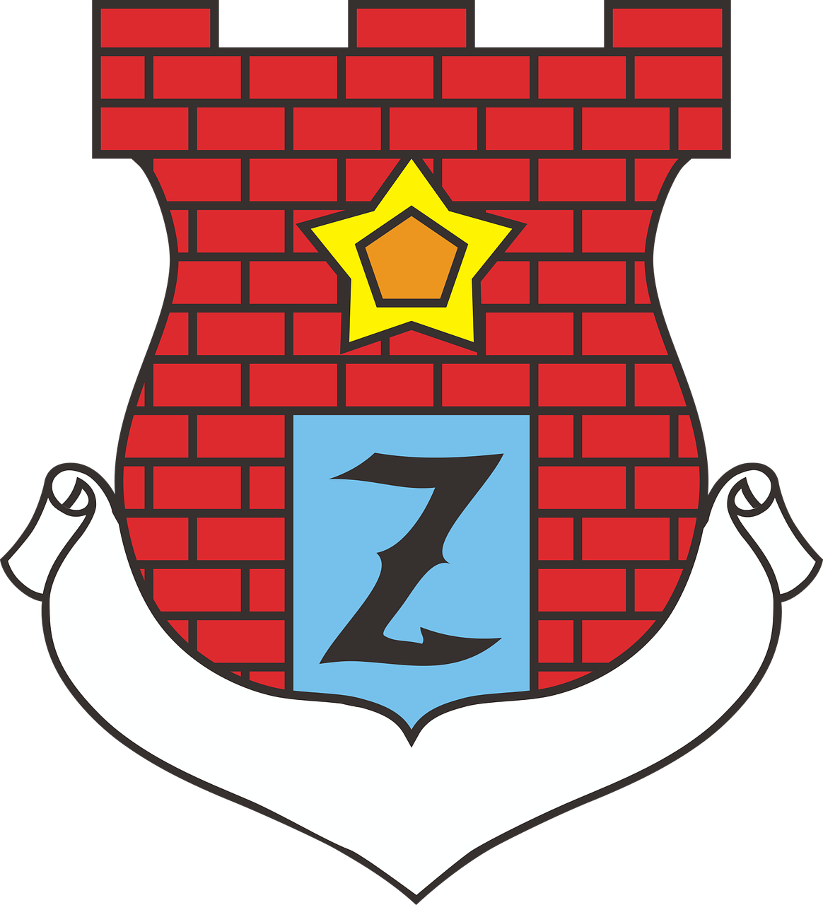 Coat Of Arms Shield Lake Dusia Clipart (1164x1280), Png Download