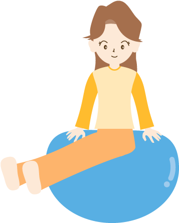A Woman Riding A Balance Ball Clipart (640x480), Png Download