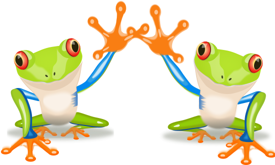 Free Relaxed Smiling Froggy Free Grenouille Free Frog-by Clipart (566x800), Png Download