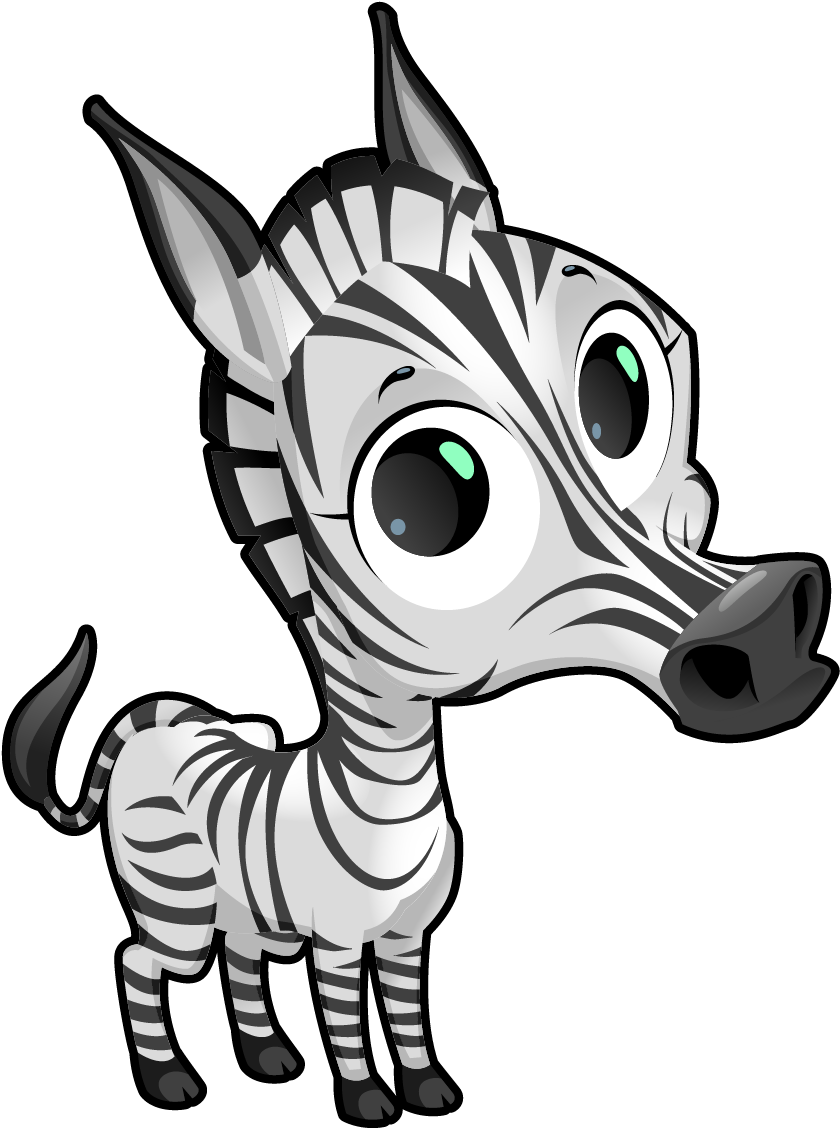 Zebra Cartoon Drawing Illustration Clipart (840x1128), Png Download