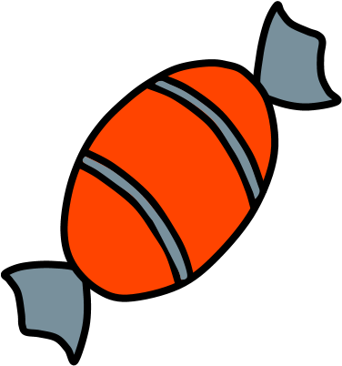 Hard Candy, Striped Wrapper, Orange, Silver, Clipart (816x1056), Png Download