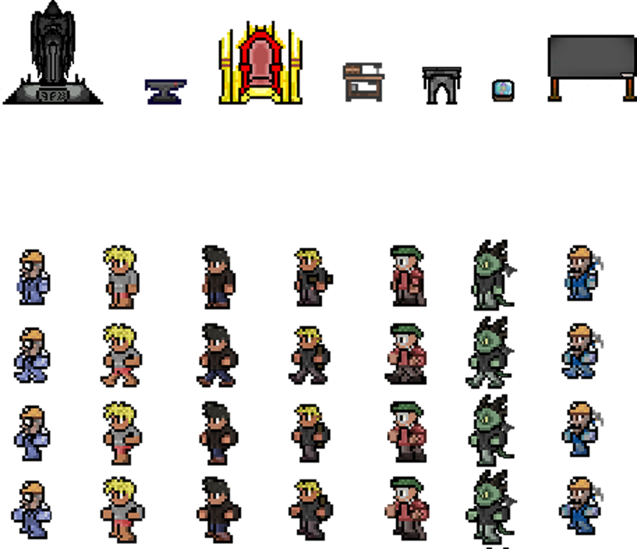 Custom Terraria Sprites Clipart (914x788), Png Download
