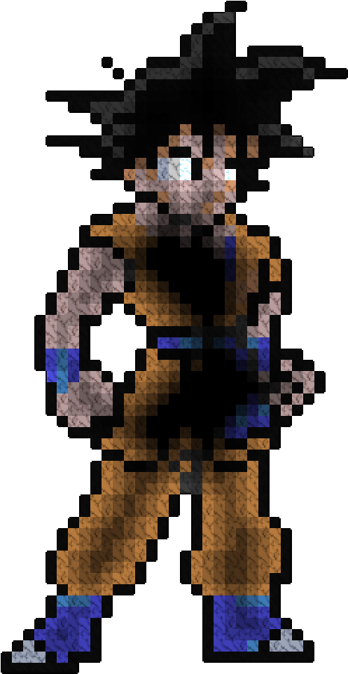 Goku Pixel Art Terraria Clipart (497x961), Png Download