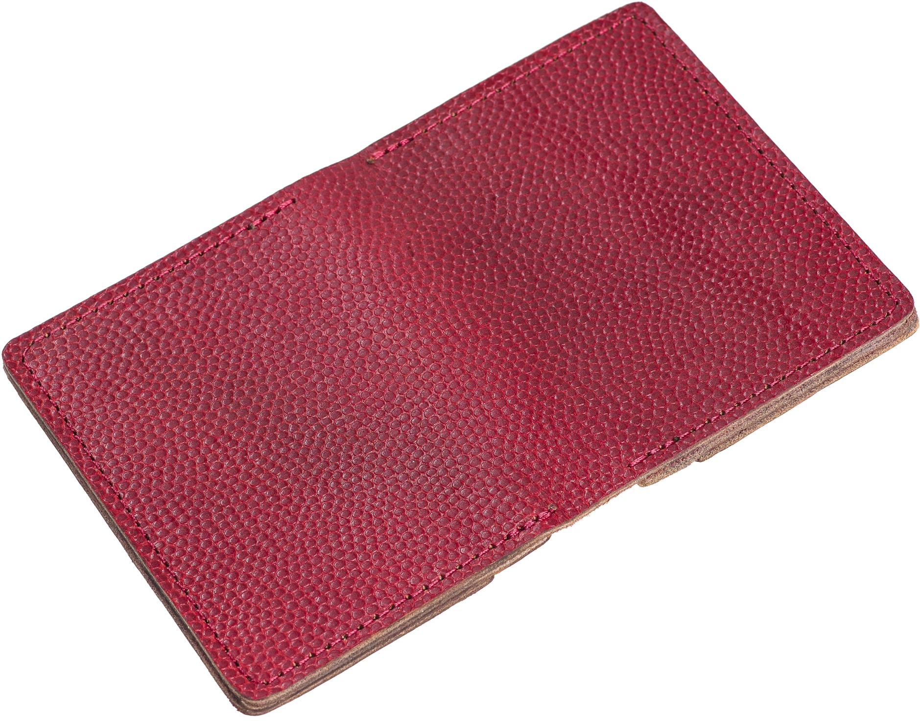 Exterior Of Football Texture On Horween Leather Wallet Clipart (1879x1472), Png Download