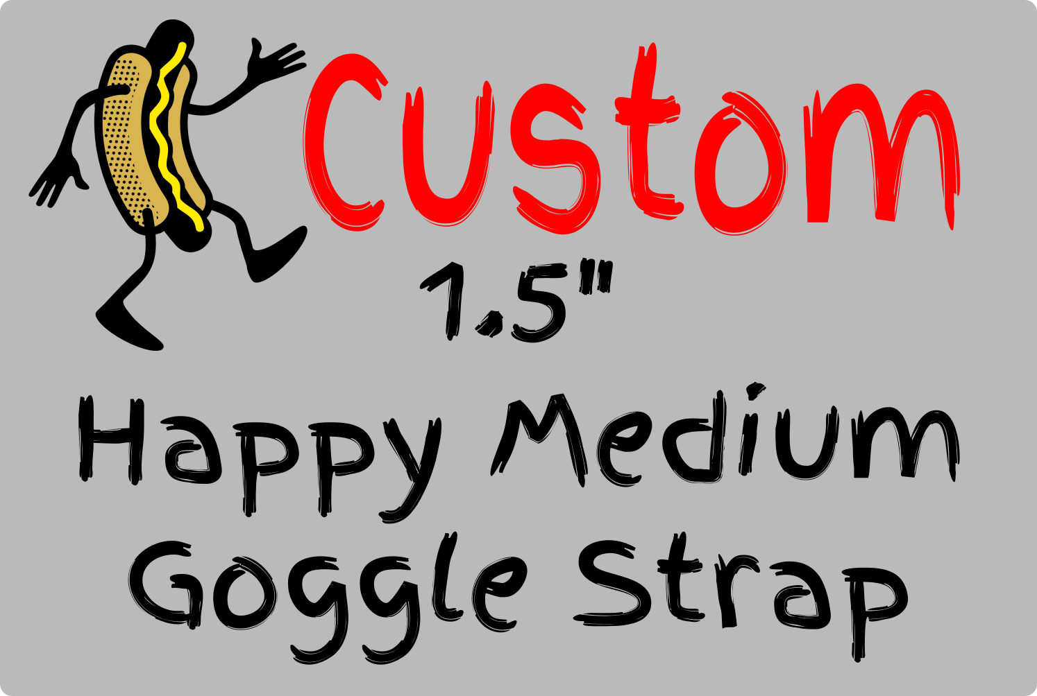 5" Happy Medium Custom Goggle Strap Clipart (1494x1004), Png Download