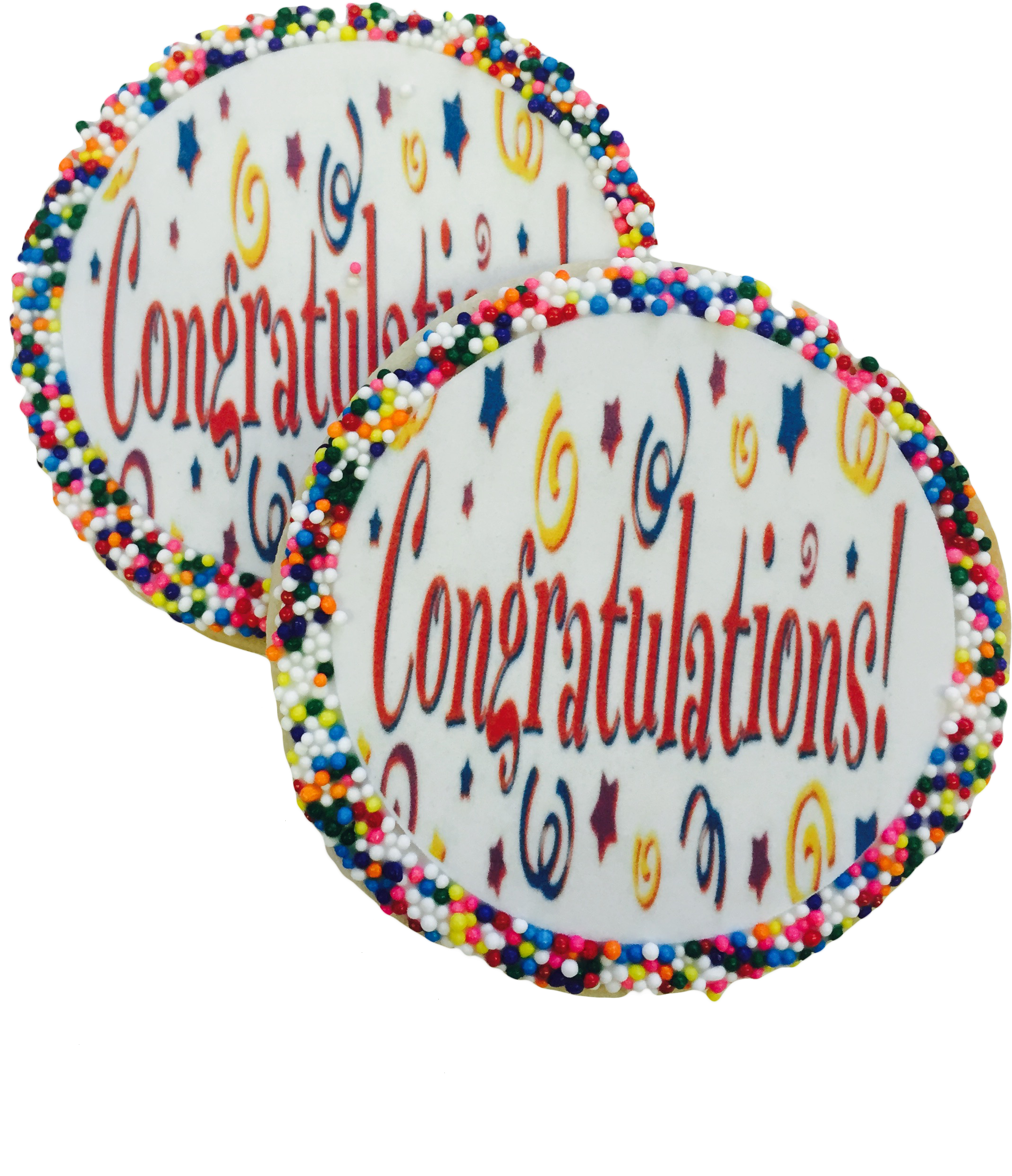 Congratulations Sugar Cookies With Nonpareils Clipart (2448x2736), Png Download