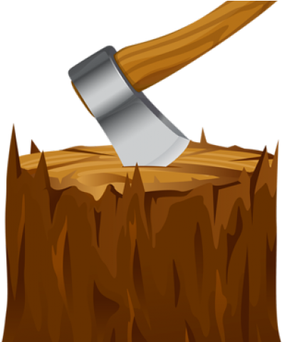 Axe Clipart Wooden Log - Png Download (640x480), Png Download