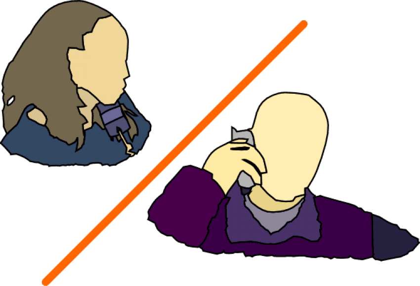 Free Png Download 2 People Talking On The Phone Png Clipart (850x580), Png Download