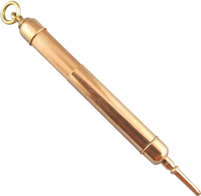 Rare Mabie Todd Chatelaine Pencil K Solid Clipart (690x690), Png Download