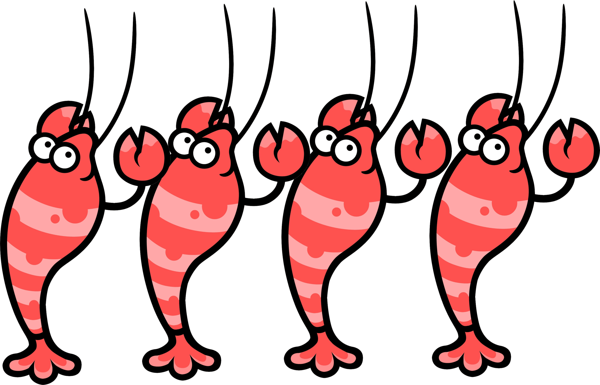 Shrimp Cartoon Clip Art - Png Download (2000x1286), Png Download