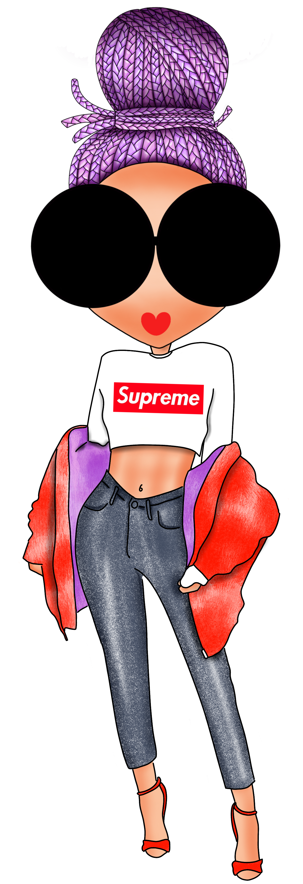 Elle Fashion Girls Clipart (3600x3600), Png Download