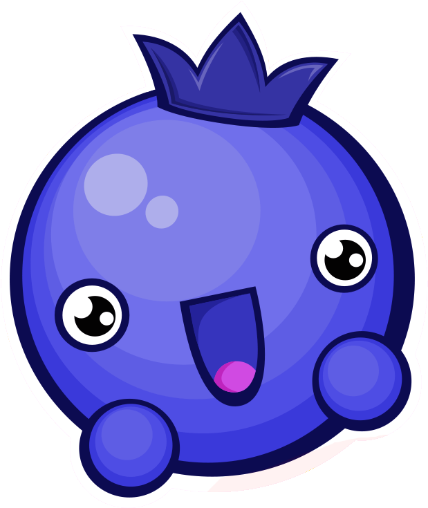Berry Vector Blue Clipart (634x748), Png Download