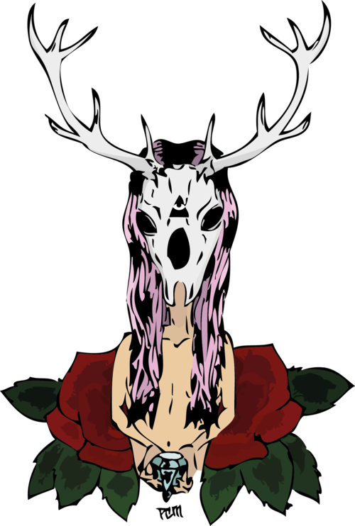 Antlers, Cool, And Deer Image Clipart (500x742), Png Download