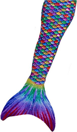 Replacement Mermaid Tail Skin Aurora Borealis Swimmable Clipart (600x600), Png Download