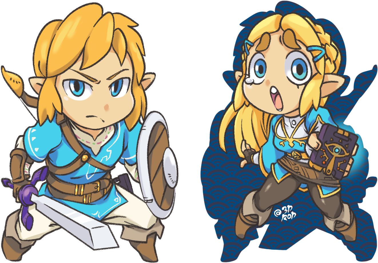 Breath Of The Wild Charms By @3drod Which Duo Is Your Clipart (1516x1326), Png Download