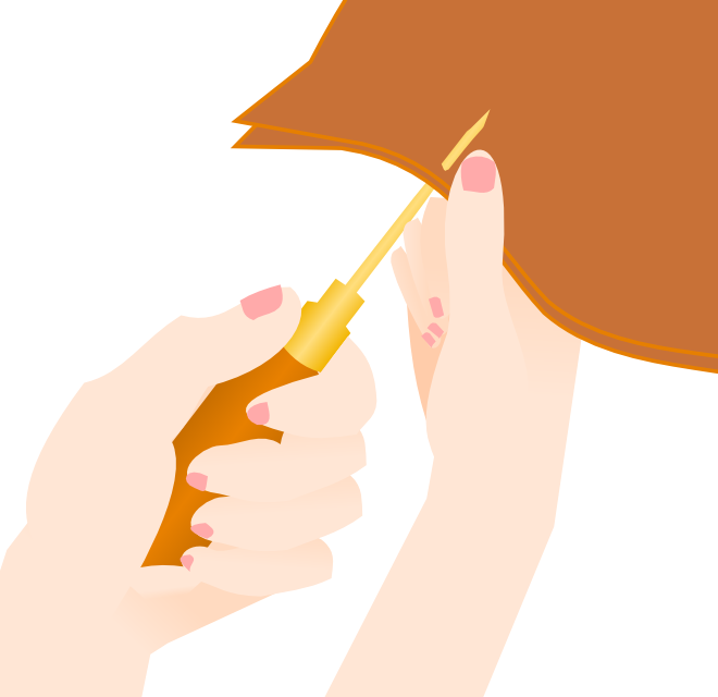 Pierce Holes Where The Horizontal Marks Start, And Clipart (660x640), Png Download