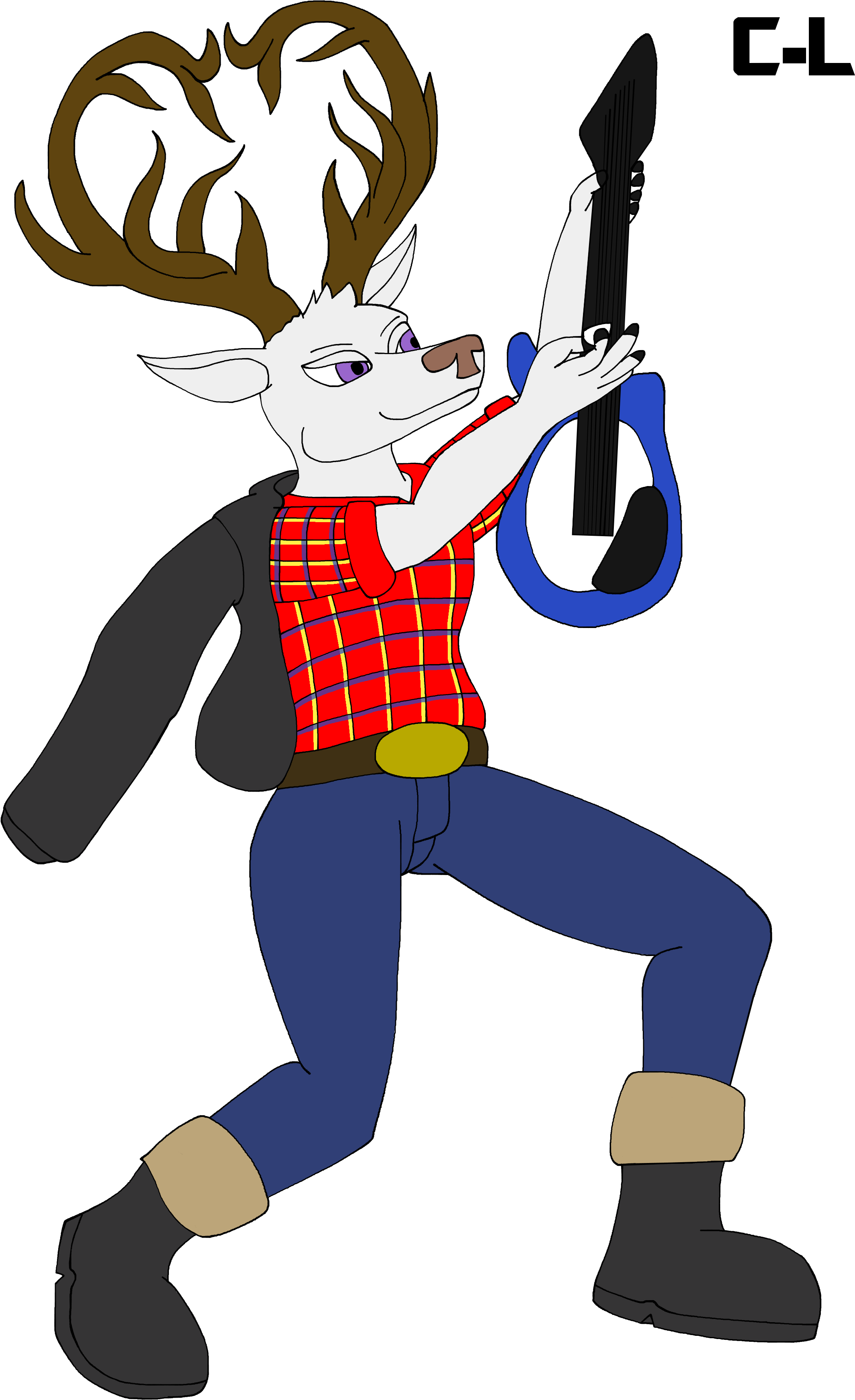 [com] Rocking Red Deer Clipart (2480x3636), Png Download