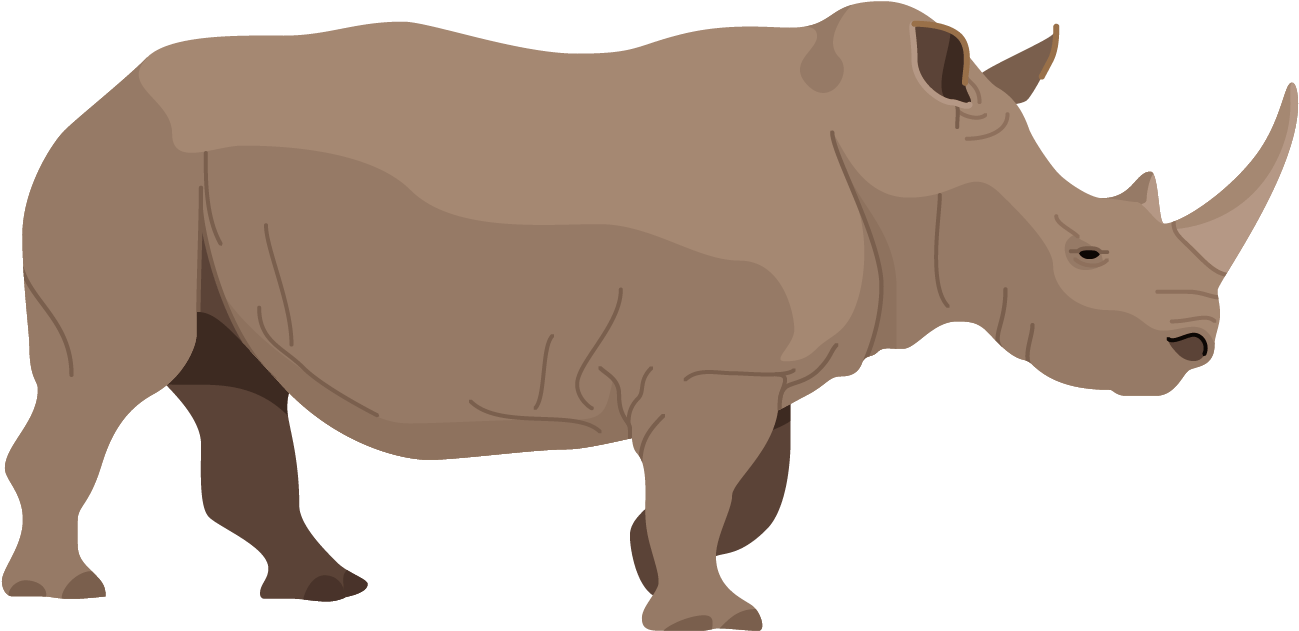 Rhino Poster Clipart (1641x2201), Png Download